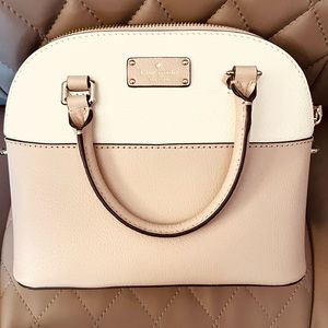 Kate Spade blush & cream dome satchel - practically brand new!